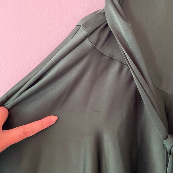 Fame and Partners Emerald Green Drop Waist Maxi Dress Holiday Women's 4 / Small - Picture 13 of 14